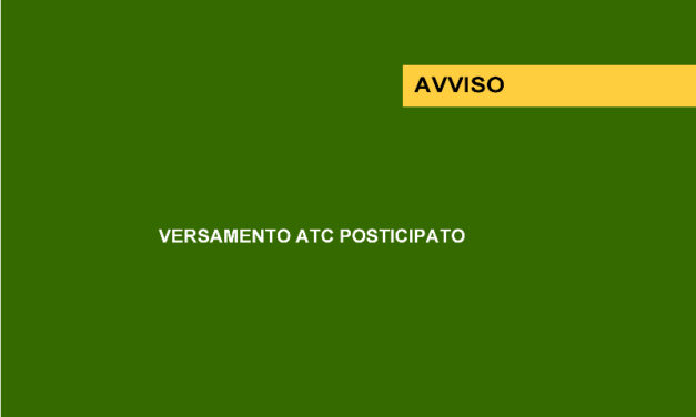 Pagamento versamento ATC posticipato